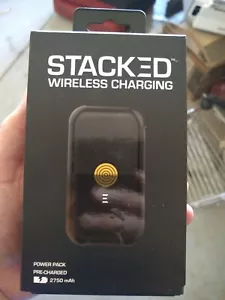 Stacked Wireless Charging Power Pack, Black NEW - Picture 1 of 3