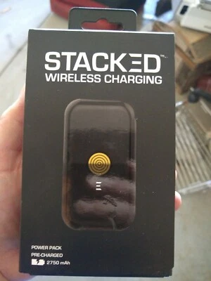 Stacked Wireless Charging Power Pack, Black NEW - Image 1 of 3