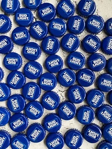 100 Bud Light Beer Bottle caps Lids Collectible, Crafts Lot - Picture 1 of 12