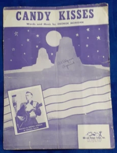 Partituras Candy Kisses 2 páginas 1948**manchas, rotas, dobladas, escritura - Imagen 1 de 3