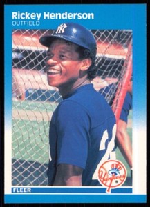 1987 Fleer Glossy Rickey Henderson New York Yankees #101