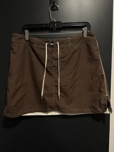 Mini Skirt Swim Athletic Skort Brown Women's 10 Short Length Horny Toad Vtg Y2K - Picture 1 of 10