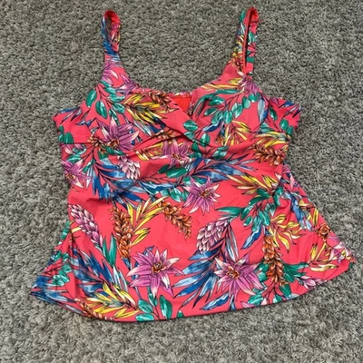 Apt. Regata 9 XXL tropical floral natação coral rosa azul amarelo - Imagem 1 de 4