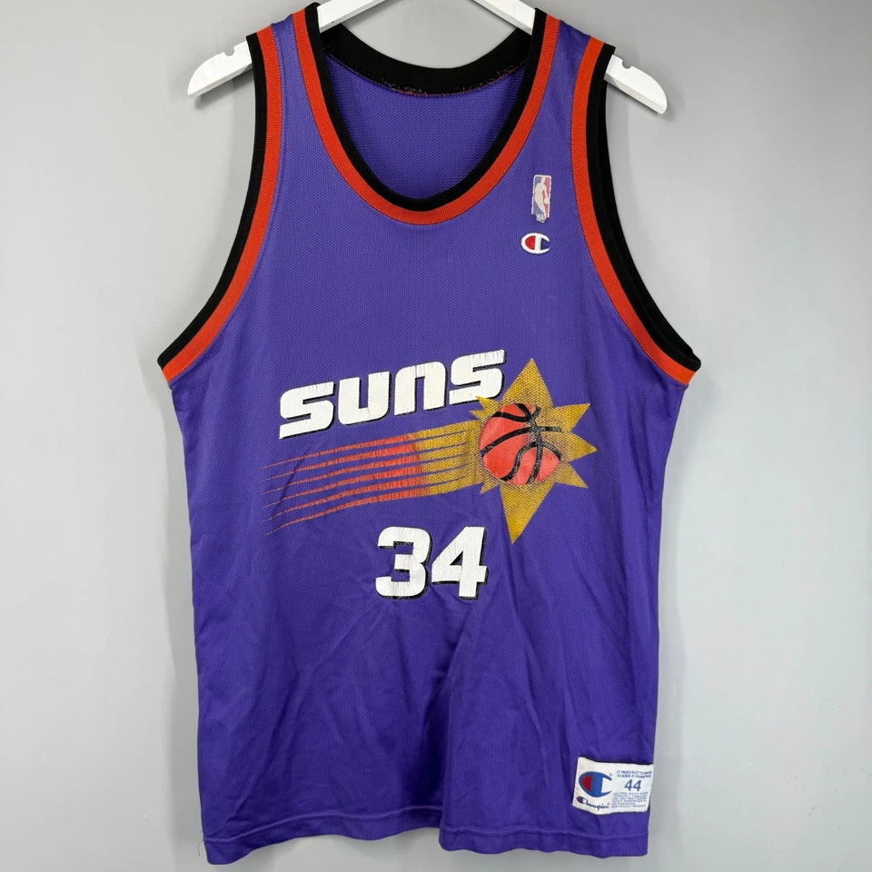 VINTAGE MADE IN USA CHAMPION PHOENIX SUNS #34 BARKLEY JERSEY IN SIZE 44 - Image 1 of 4
