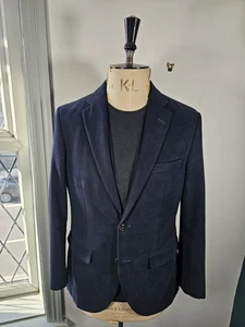 Chaqueta Brooks Brothers Milano UK 38 Azul Marino Algodón Medio Forrado Franela Pequeña - Imagen 1 de 21