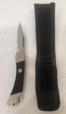 Early 1980 German Puma 265 Stainless Steel Blade Folding Knife & Nylon Belt Case - Image 1 of 4