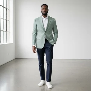 $1995 Canali  Lux Solid Diagonal Weave Sportcoat  Size 52 R Green  - Picture 1 of 18