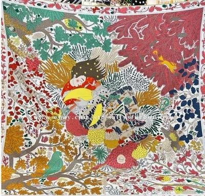 Sallys 70% Cashmere & 30% Silk Wrap Scarf Girl Moon Print Double Face Shawl 53" - Image 1 of 4