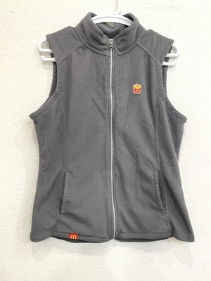 McDonalds Women's Fleece Zip Up Vest Large Gray w/Pockets Uniform Port Authority - Image 1 of 4