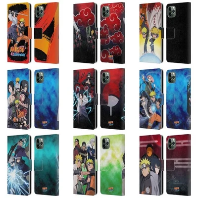NARUTO SHIPPUDEN KEY ART LEATHER BOOK WALLET CASE COVER FOR APPLE iPHONE PHONES - Image 1 of 4