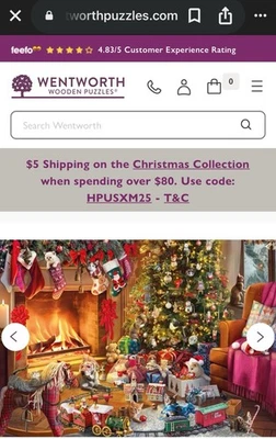 wentworth wooden jigsaw puzzles 1000 Christmas Chias - Image 1 of 3