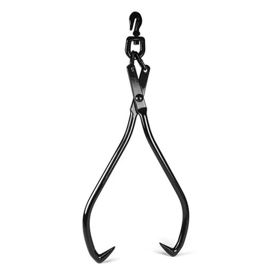 Biltek 35" Skidding Log Tongs with Ring Wood Lifting Heavy Duty Tool Black