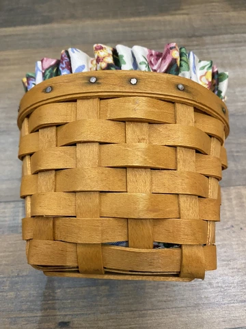 Longaberger 1999 Oregano Booking Basket with Wall Hanging Hardware Cover
