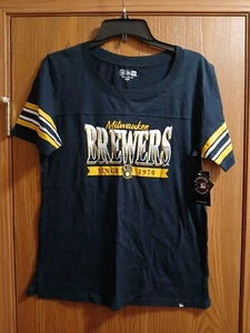 Milwaukee Brewers New Era Women's T-shirt Size Large - Picture 1 of 7
