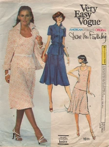 Vogue Sewing Pattern 1611 Jacket Skirt Top Diane Von Furstenberg Size 14 Vtg 70s - Picture 1 of 11