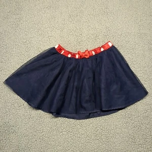 Disney Jumping Beans Skirt Girls Size 4T Skirt Sparkle Tulle Tutu Red White Blue - Picture 1 of 8