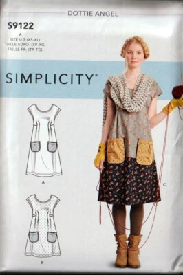 Simplicity 9122 Granny Chic Cottagecore Frock Dress Dottie Angel 1080 Pattern - Image 1 of 3