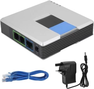 Linksys PAP2T Passerelle Voip 2 Ports Internet Téléphone Adaptateur Vocal Câble SIP RJ45 - Photo 1/9