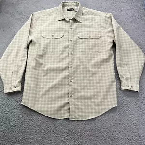 Camicia uomo LL Bean manica lunga con bottoni grande beige 100% poliestere - Foto 1 di 9
