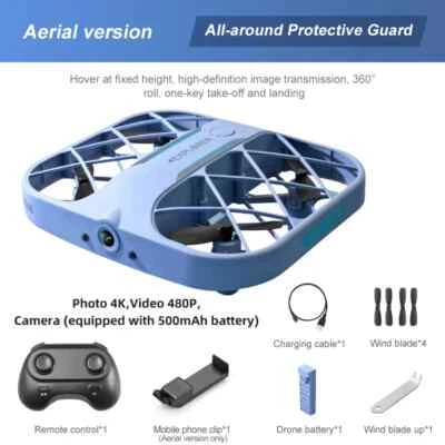 Mini Drone Quadcopter with Camera Transmission Small Remote Control Plane Toy - Image 1 of 4