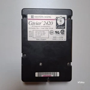 Vintage Disk HDD 3.5" WD CAVIAR 2420 425Mb, WDAC2420-00H, IDE/ATA retro PC - Zdjęcie 1 z 7