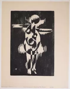 Thomas Ring 1921 German Expressionist Woodcut Kündung Zeitschrift Kunst Hamburg - Picture 1 of 21
