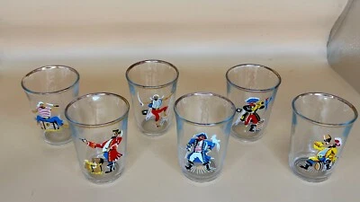Vintage 1960’s Pirate Shot Glasses x 6 -  Made in France - Very Good Condition - Image 1 of 4
