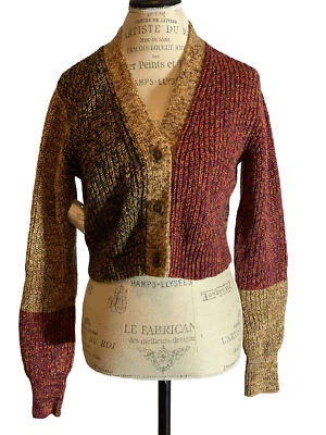 Cárdigan de punto French Connection Marielle en bloque de color marrón, S Foto 1 de 4