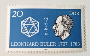DDR MiNr 2825 , postfrisch  Leonhard Euler , Physiker , Wissenschaftler - Bild 1 von 1