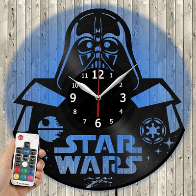 LED Vinyl Clock Darth Vader LED Light Vinyl Record Wall Clock LED Wall Clock 133 - Image 1 of 4