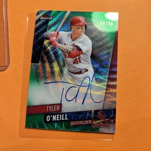 2019 topps finest SP Tyler O’neill auto Green #/99 - Picture 1 of 1