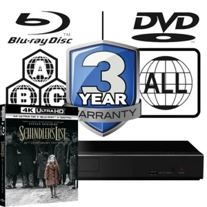 Panasonic Blu-ray Player DP-UB450 All Zone MultiRegion Schindlers List 25th Anni - Picture 1 of 7
