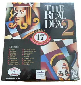 The Real Deal 2 17 Jeux de Cartes Classiques PC CD-ROM Mindscape Windows 95/98 Neuf - Photo 1/4