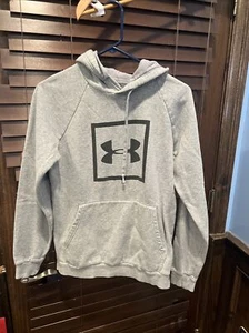 Under Armour Mens Small hoodie Pullover Gray With Hand Warmer Pocket - Picture 1 of 4
