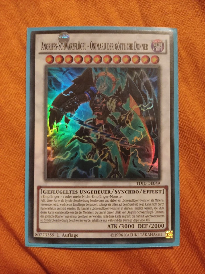 Yu-Gi-Oh Angriffs-Schwarzflügel Onimaru der göttliche Donner TDIL-DE049 1. NM  - Bild 1 von 1