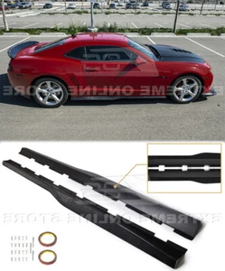 ZL1 Style Side Skirts For 10-15 Camaro LT LS SS CARBON FIBER Rocker Panel Pair - Picture 1 of 11