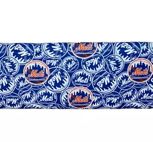 New York Mets ~ Logo Pattern MLB Cotton Fabric 1/4 Yard 9” X 56” - Picture 1 of 24