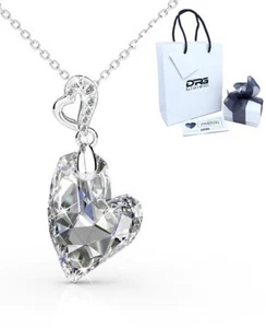 Collana Donna Cuore SWAROVSKI Elements Originale Oro Bia Clear Confezione Regalo - Bild 1 von 6