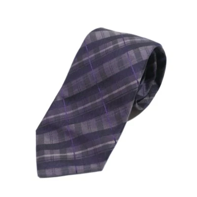 Altea Milano Purple Check Silk Tie 4707 - Image 1 of 2