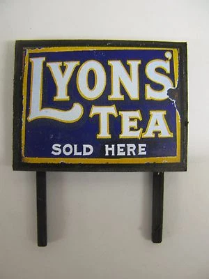 TRACKSIDE SIGNS Lyons' Tea (blau) - Modelleisenbahn Werbetafel - Spur N & OO