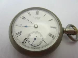 1890 American Waltham 17J Pocket Watch 18s Oresilver Grade 15 Runs - Picture 1 of 13