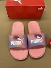 New Puma Cool Cat Prismatic Bx Jr Slide Sandals Junior 5C Kids Youth Pink Lilac