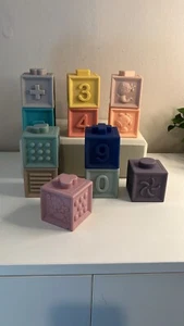 12 Piezas Bloque de Construcción Suave Juguete Bebé Apilable Puzzle Juego Educativo Sensorial - Imagen 1 de 5