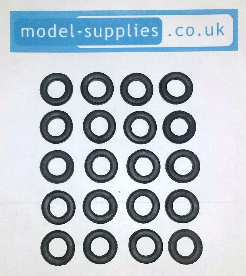 Dinky Black Rubber Wider Hollow Fit Reproduction Tyres fits 103, 108, 352 etc - Image 1 of 1