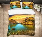 Taies d'oreiller de lit 3D Mountain River N1614 housse couette Queen King Eve 23