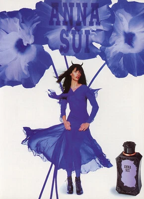 ANNA SUI #03 Revista IMPRESIÓN ANUNCIO flores púrpuras DANIELLE ZINAICH 1999 EXTRANJERO Foto 1 de 2