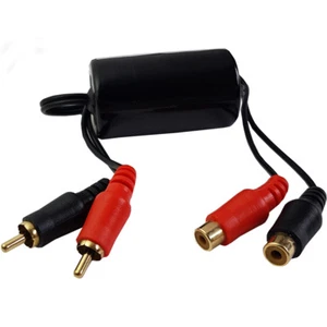 RCA PHONO Ground Loop Isolator Hum Noise Eliminator Car Radio Amplifier Filter - Picture 1 of 1
