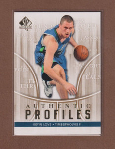 2008-09 SP Authentic Profiles #AP50 Kevin Love - Minnesota Timberwolves - 971