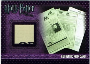 Harry Potter Deathly Hallows Part 1 Prop Card P10 Courtroom Paperwork #022/290 - Picture 1 of 1