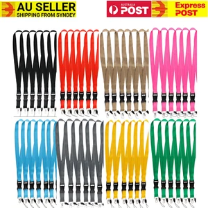 Colorful Lanyard Neck Strap Teacher Key ID Badge Key Ring Card Holder w/Clip NEW - Picture 1 of 28